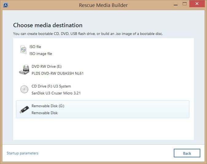 how to burn acronis true image bootable to usb